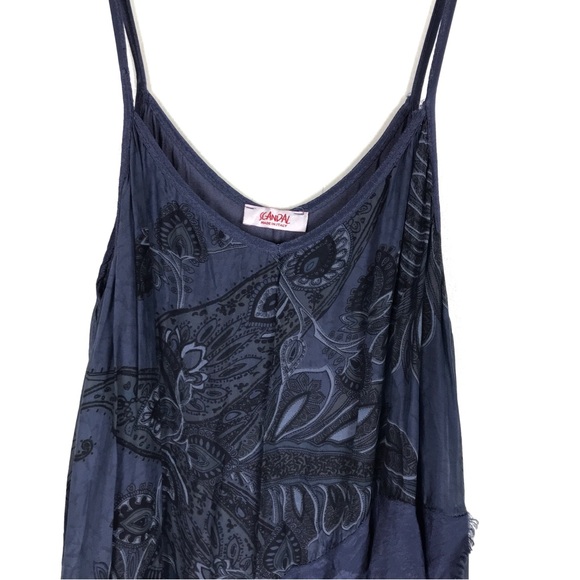 Scandal Italy Blue Flowy Silk Dress - Picture 6 of 15